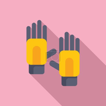 Diving gloves equipment icon flat vector. Vacation summer. Extreme adventure