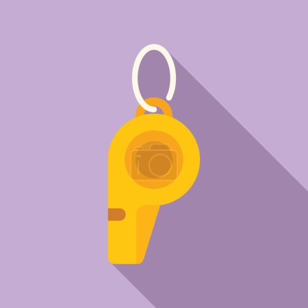 Diving whistle icon flat vector. Exotic travel. Extreme nature adventure
