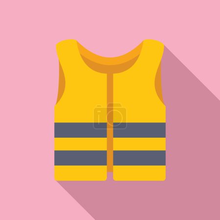 Illustration for Diving vest icon flat vector. Water summer travel. Extreme tropical vacation - Royalty Free Image