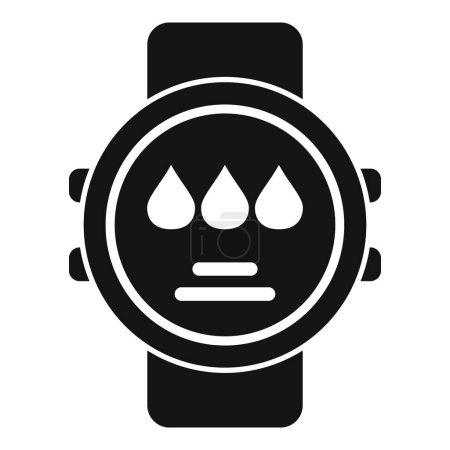 Icône de montre professionnelle de plongée simple vecteur. Aventure énergétique. Voyage d'été