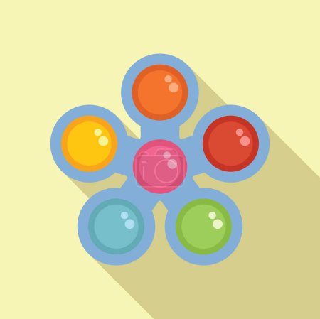 Relief star game icon flat vector. Push trendy game. Antistress play item