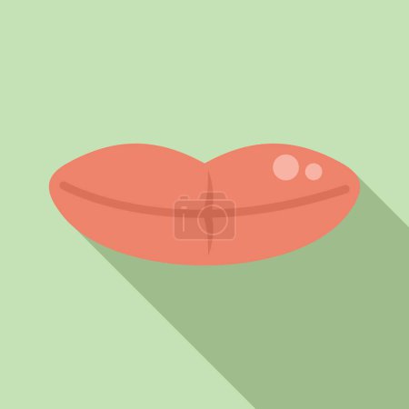 Illustration for Lips articulation icon flat vector. Education exercise. Speech diction oral - Royalty Free Image