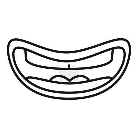 Spoken word icon outline vector. Exercise mouth talking. Cavity verbal
