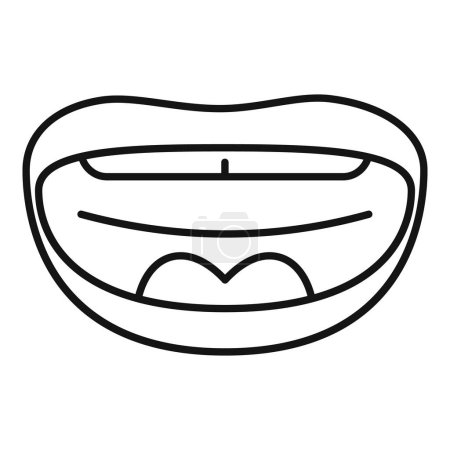 Home diction exercise icon outline vector. Articulation word. Verbal cavity