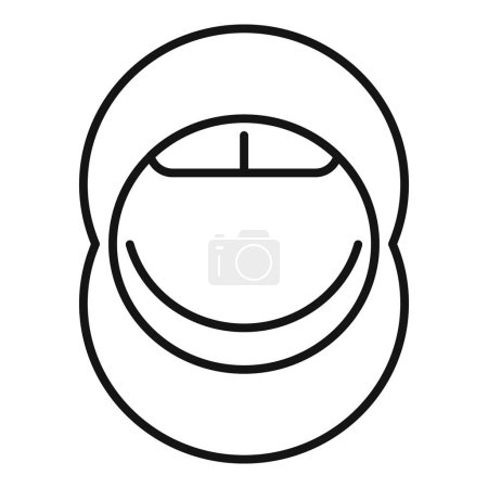 Tongue parental care icon outline vector. Human learning. Care spoken word