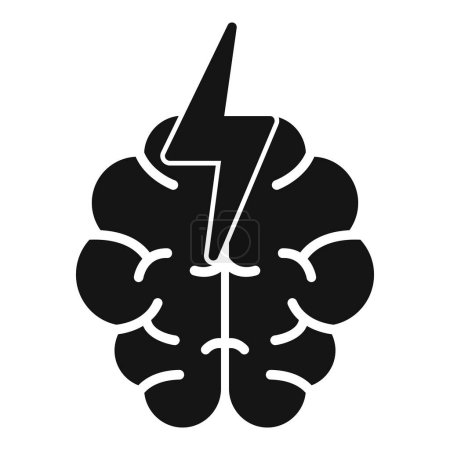 Illustration for Fast brain memory icon simple vector. Work health. System effort study - Royalty Free Image