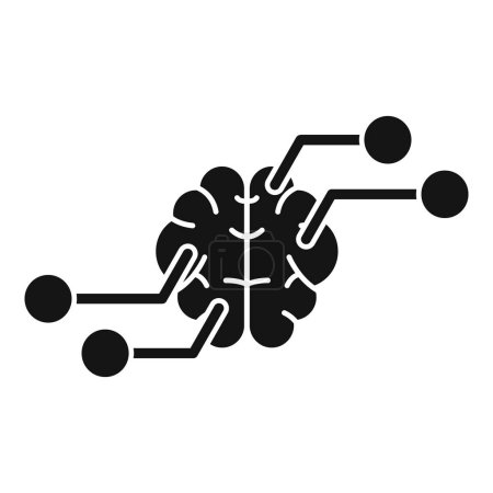 Illustration for Brain memory intellect icon simple vector. Head power. Education lost - Royalty Free Image