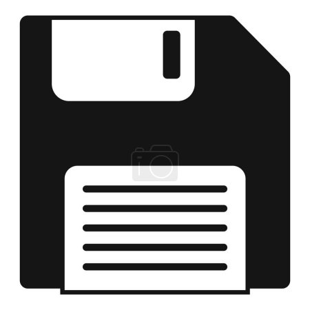 Floppy disk memory icon simple vector. Old style. Power head mind