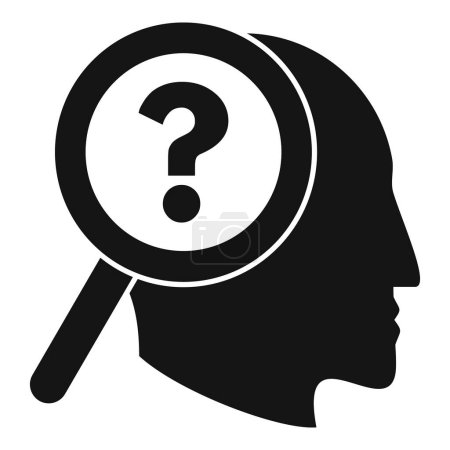 Illustration for Memory question icon simple vector. Power mind. Health attention - Royalty Free Image