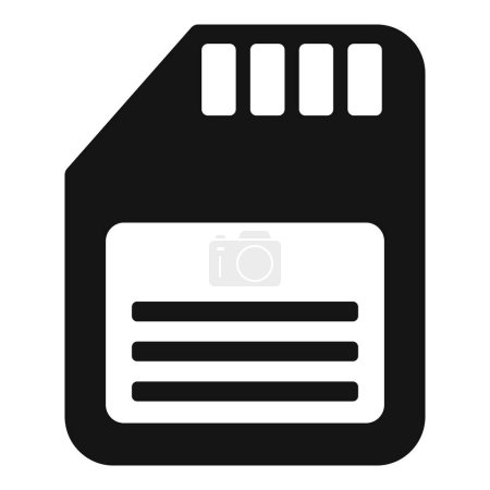 Flash memory card icon simple vector. Recollect information. Lost mind