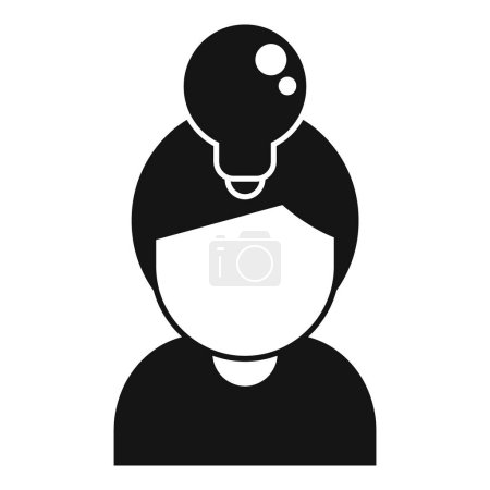 New bulb idea icon simple vector. Lost work health. Science solitary
