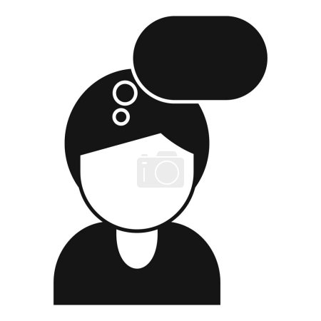 Memory talk chat icon simple vector. Lost health. Recollect information
