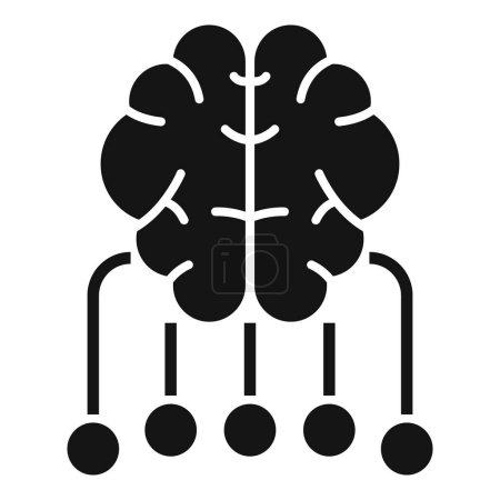 Illustration for Brain support mind icon simple vector. Cognitive power. Mental recollect - Royalty Free Image