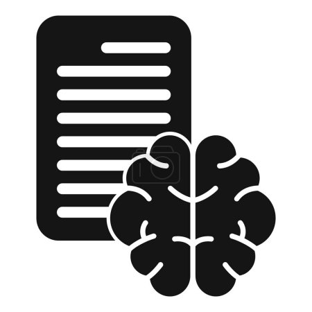 Paper memory work icon simple vector. Creative mind. Power education