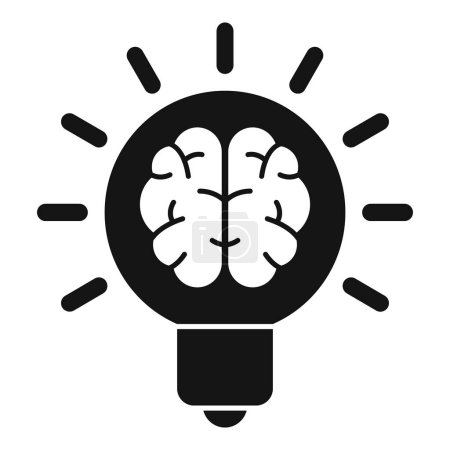 Power idea brain icon simple vector. Memory health. Science creative