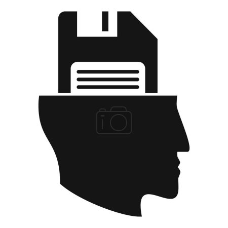 Illustration for Power education icon simple vector. Creative mind. Care lost health - Royalty Free Image