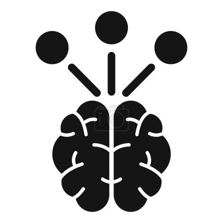 Illustration for Mind care support icon simple vector. Care work health. Memory recall - Royalty Free Image