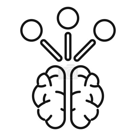 Illustration for Mind care support icon outline vector. Care work health. Memory recall - Royalty Free Image