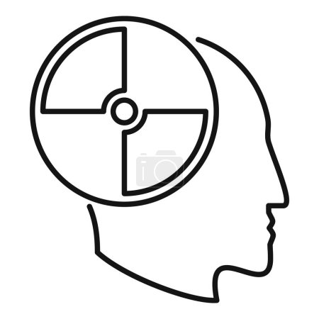 Lost memory icon outline vector. Health dementia. Creative mind think