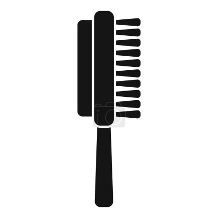 Ilustración de Icono cepillo cuidado del cabello vector simple. Salón de belleza. Atención médica femenina - Imagen libre de derechos
