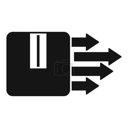 Change parcel delivery icon simple vector. Fast service. Deliver import
