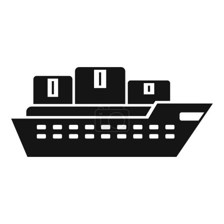 Ship cargo delivery icon simple vector. Fast sea location. Order service