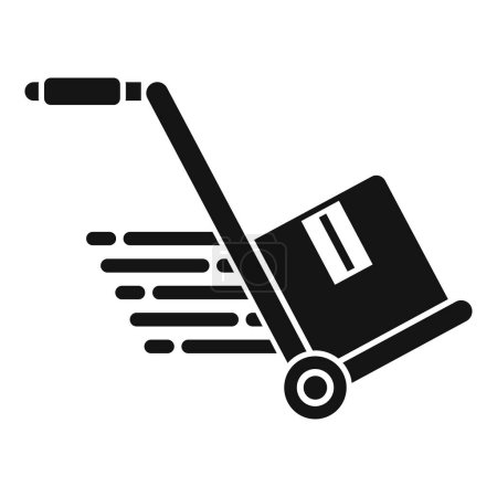 Fast cart delivery icon simple vector. Cargo courier. Service shop dispatch