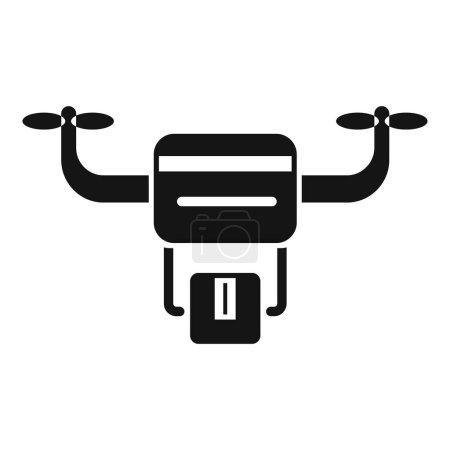 Fast drone delivery icon simple vector. Vehicle parcel shop. Export package
