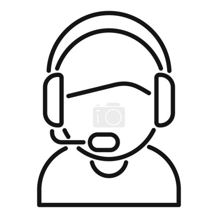 Deliver call support icon outline vector. Tracking parcel. Help online calling