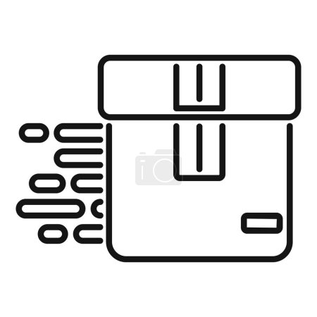Fast delivery box icon outline vector. Express service. Transport container