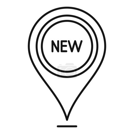 Sale tag location icon outline vector. Cost cheap product. Price new drop