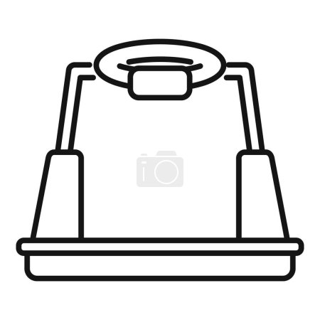 Interface platform icon outline vector. Game cyber tech. Media video person