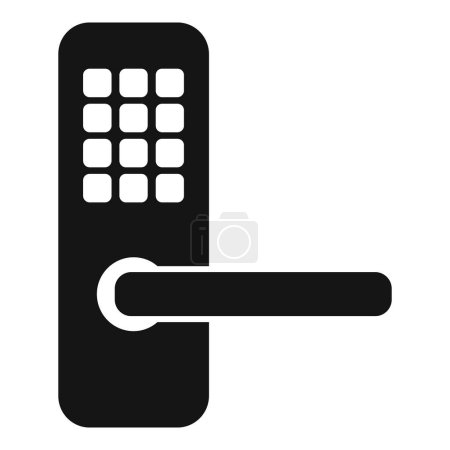 Ilustración de Digital bloqueado icono de la puerta vector simple. Prevenir el robo. Hacker ataque cibernético - Imagen libre de derechos