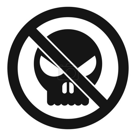 Illustration for Stop dos attack icon simple vector. Secured hacker. Secure gesture access - Royalty Free Image