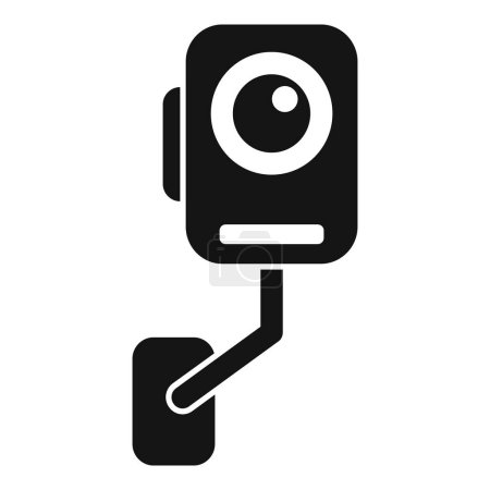 Ilustración de Seguridad icono de la cámara al aire libre vector simple. Un gesto de acceso. Protección digital - Imagen libre de derechos