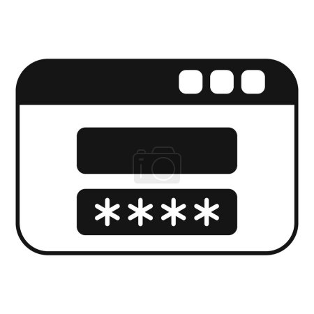 Ilustración de Contraseña icono de acceso vector simple. Control seguro digital. Vehículo de gestos - Imagen libre de derechos