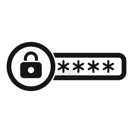 Illustration for Password access icon simple vector. Best security level. Prevent robbery - Royalty Free Image