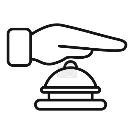 Ilustración de Digital stop timbre robo icono contorno vector. Acceso vigilante. Ciberataque - Imagen libre de derechos