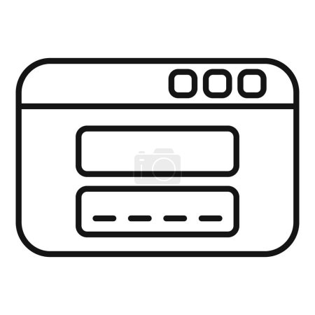 Ilustración de Contraseña icono de acceso contorno vector. Control seguro digital. Vehículo de gestos - Imagen libre de derechos