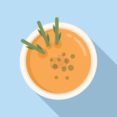 Dinner cream soup icon flat vector. Cooking gastronomy. Cook delicacy
