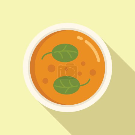 Kulinarische Sahnesuppe Symbol flachen Vektor. Eintopfküche. Alimentküche