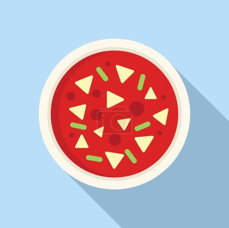 Repast cream soup icon flat vector. Cooking food dish. Savory vegetable