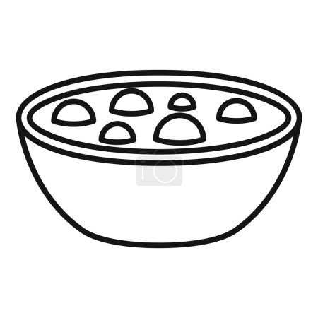 Hervir crema icono de sopa contorno vector. Gastronomía de comedor. Comida de cocina