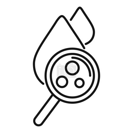 Blood body examination icon outline vector. Patient clinic. Resonance machine laboratory