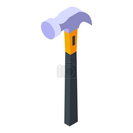 Illustration for Construction hammer icon isometric vector. Builder interior. Design tools - Royalty Free Image