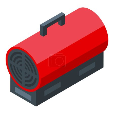 Illustration for Interior room heater icon isometric vector. Decorative equipment. Design office - Royalty Free Image