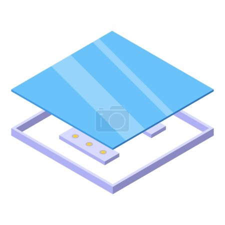 Wall stretch ceiling icon isometric vector. Home decoration. Office design