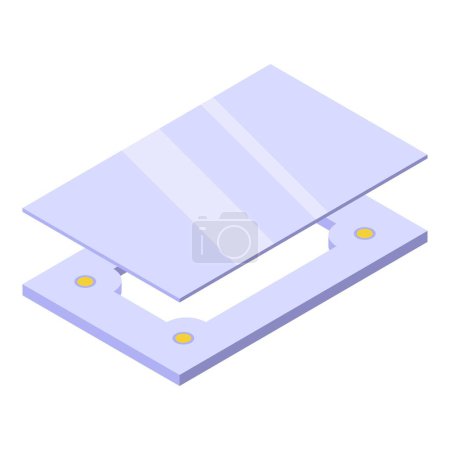 Illustration for Modern room interior icon isometric vector. Stretch decoration. Builder equipment - Royalty Free Image