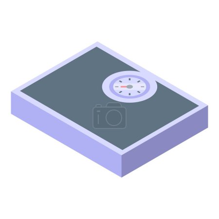 Medical body scales icon isometric vector. Case clinic past. Outcome health