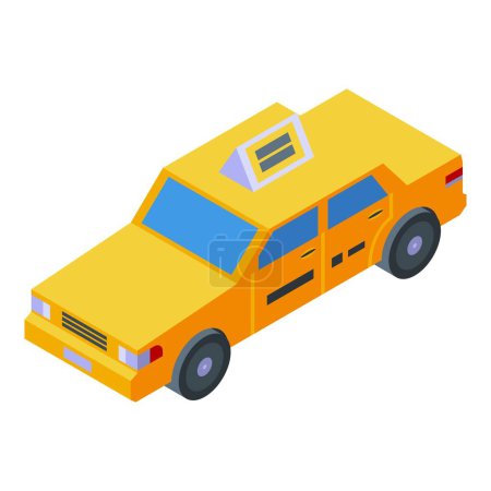 Ilustración de Nyc taxi coche icono vector isométrico. Gran viaje. EE.UU. ciudad punto de referencia de viaje - Imagen libre de derechos